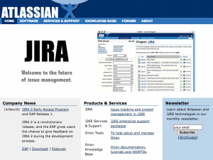 Atlassian’s home page 21st April 2003
